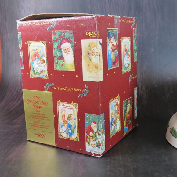 The Santa Claus Shoppe Enesco Santa In Chimney Porcelain Musical Figurine 1985 - Picture 16 of 16